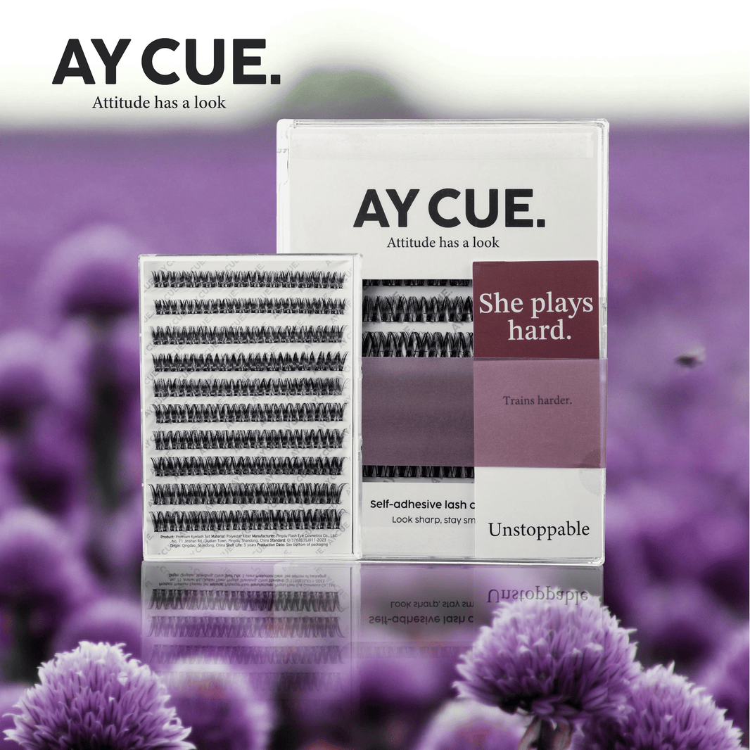 AYCUE #SHE PLAYS HARD# Self-adhesive Lash Clusters C Curl 10-16mm 120 Clusters Glue-free Eyelashes Extensions for Natural Look Easy Application-AYCUE #SHE PLAYS HARD# Self-adhesive Lash Clusters C Curl 10-16mm 120 Clusters Glue-free Eyelashes Extensions for Natural Look Easy Application