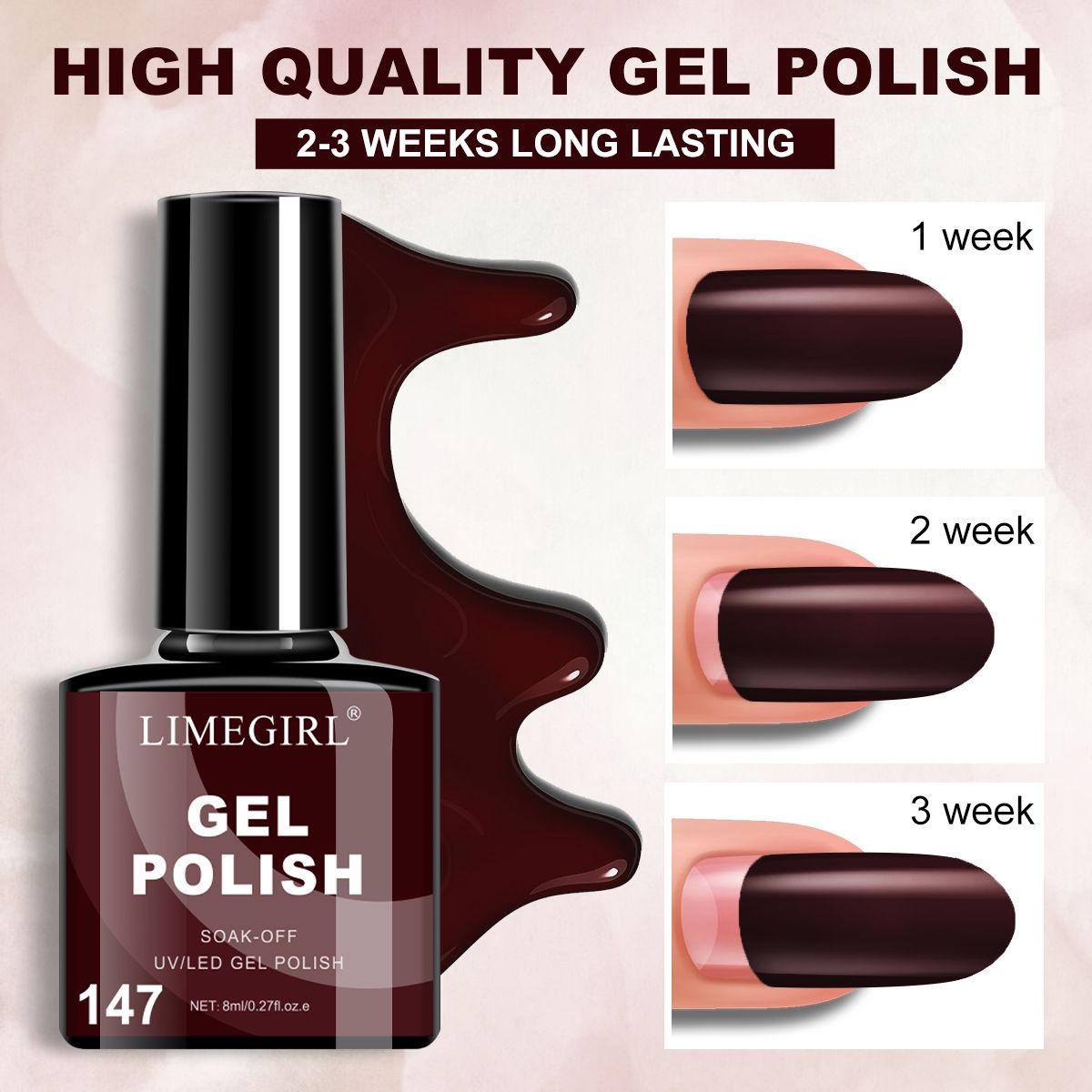 LIMEGIRL 6pcs Gel Polish Set 6 Vibrant Colors UV Gel NailPolish Red Blue Green Hema TMPTA TPO 3-free AllSeasons NailGel for Christmas Gift Women Girls-LIMEGIRL 6pcs Gel Polish Set 6 Vibrant Colors UV Gel NailPolish Red Blue Green Hema TMPTA TPO 3-free AllSeasons NailGel for Christmas Gift Women Girls
