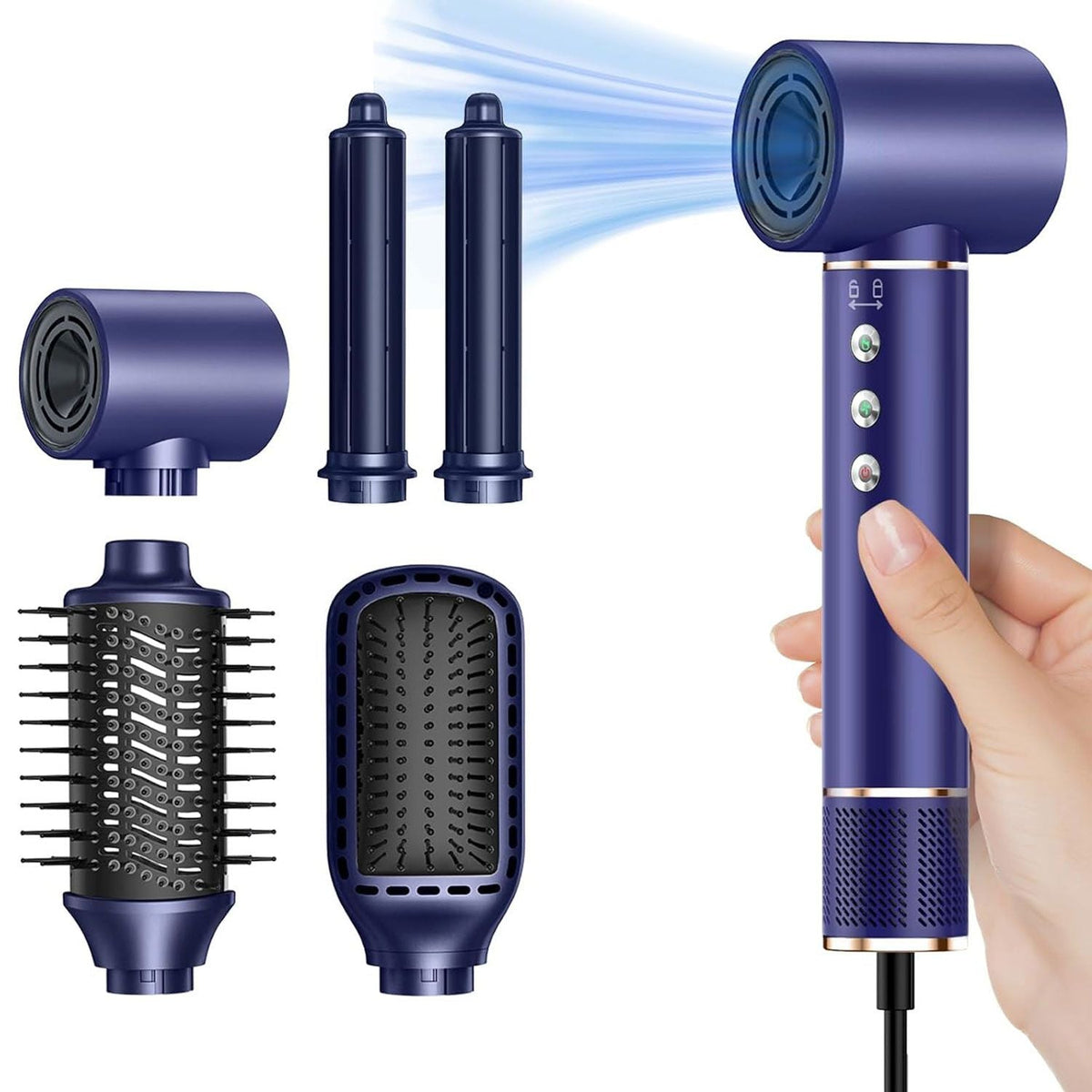Professional Hair Dryer Brush 110000RPM High Speed Hair Dryer 5 In 1 Hair Styler Hot Air Brush Negative Ions Blow Dryer Brush Automatic Curling Iron Air Curler-Professional Hair Dryer Brush 110000RPM High Speed Hair Dryer 5 In 1 Hair Styler Hot Air Brush Negative Ions Blow Dryer Brush Automatic Curling Iron Air Curler