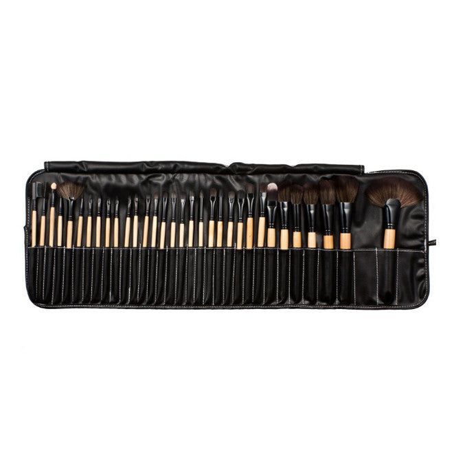 Sculptor 32 Piece High Quality Wooden Makeup Brush Set-Sculptor 32 Piece High Quality Wooden Makeup Brush Set