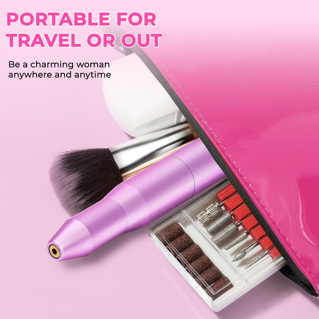 Portable Electric Nail Drill, Professional Nail File Kit for Acrylic, Gel Nails, Manicure Pedicure with Nail Drill Bits Sanding Bands Rose gold-Portable Electric Nail Drill, Professional Nail File Kit for Acrylic, Gel Nails, Manicure Pedicure with Nail Drill Bits Sanding Bands Rose gold