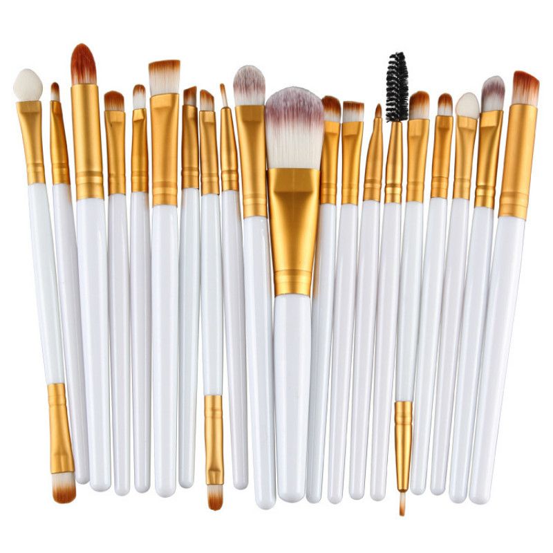 20Pcs Makeup Brushes Set Professional Plastic Handle Soft Synthetic Hair Powder Foundation Eyeshadow Make Up Brushes Cosmetics-20Pcs Makeup Brushes Set Professional Plastic Handle Soft Synthetic Hair Powder Foundation Eyeshadow Make Up Brushes Cosmetics