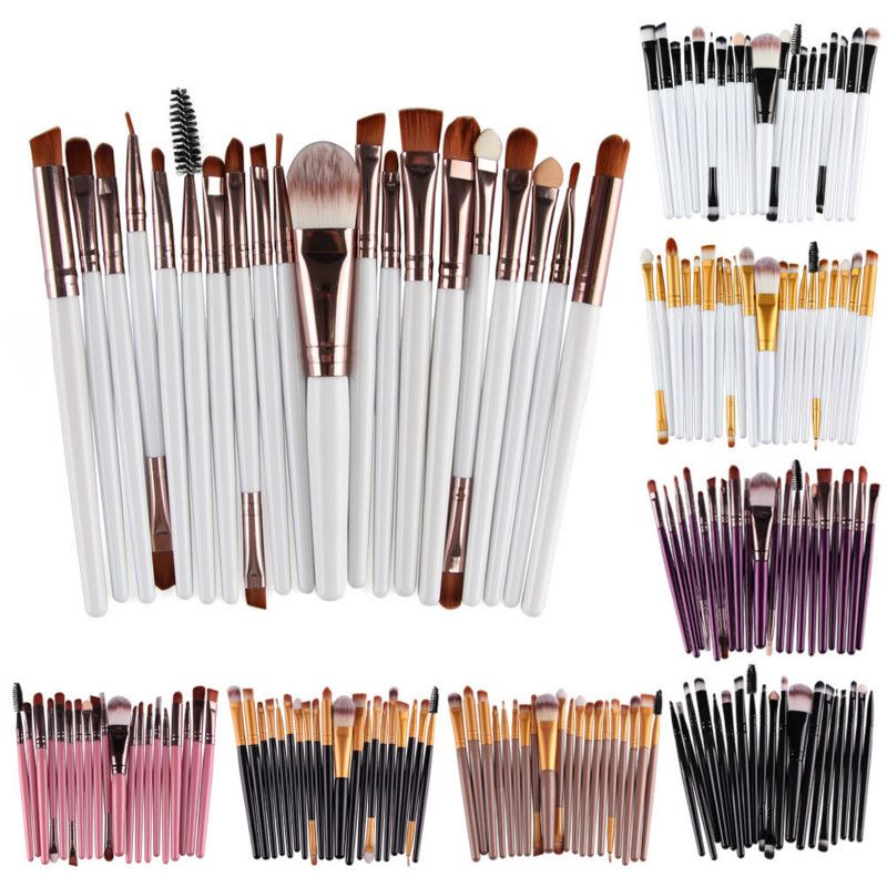 20Pcs Makeup Brushes Set Professional Plastic Handle Soft Synthetic Hair Powder Foundation Eyeshadow Make Up Brushes Cosmetics-20Pcs Makeup Brushes Set Professional Plastic Handle Soft Synthetic Hair Powder Foundation Eyeshadow Make Up Brushes Cosmetics