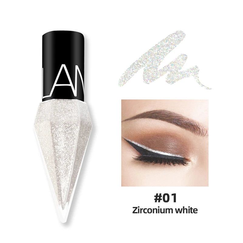 New Professional Shiny Eye Liners Cosmetics for Women Pigment Silver Rose Gold Color Liquid Glitter Eyeliner Cheap Makeup-New Professional Shiny Eye Liners Cosmetics for Women Pigment Silver Rose Gold Color Liquid Glitter Eyeliner Cheap Makeup
