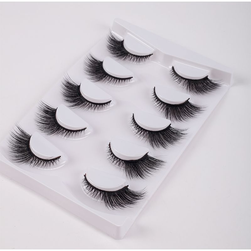 New 5Pairs High Quality Faux Eyelashes Handmade 3D Winged Natural Long Lashes Soft Cat Eye Fake Eyelash For Eye Makeup Wholesale-New 5Pairs High Quality Faux Eyelashes Handmade 3D Winged Natural Long Lashes Soft Cat Eye Fake Eyelash For Eye Makeup Wholesale