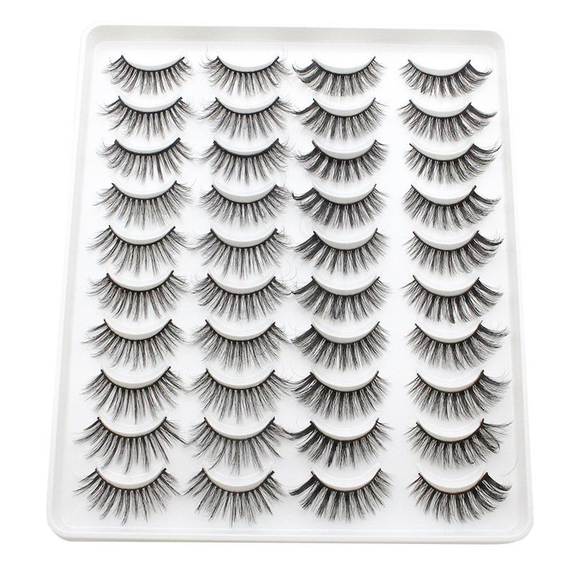 20 Pairs Mink Lashes Natural False Eyelashes Dramatic Volume Fake Lashes Soft Thick Long Eyelashes Wispy Makeup Extension 2022-20 Pairs Mink Lashes Natural False Eyelashes Dramatic Volume Fake Lashes Soft Thick Long Eyelashes Wispy Makeup Extension 2022