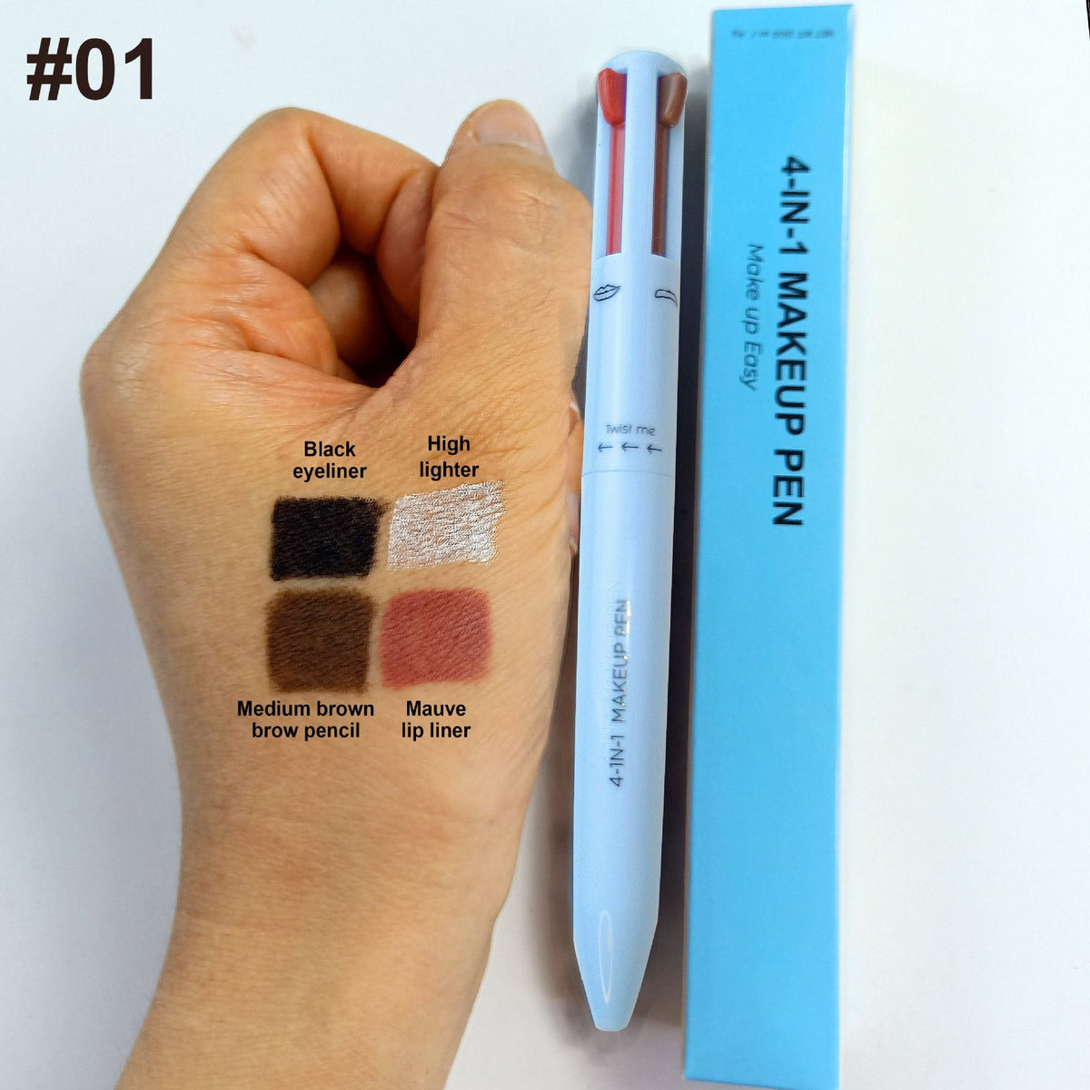 4 Color Lip Liner Highlighter Eyeliner And Eyebrow Pencil 4in1 makeup pen-4 Color Lip Liner Highlighter Eyeliner And Eyebrow Pencil 4in1 makeup pen