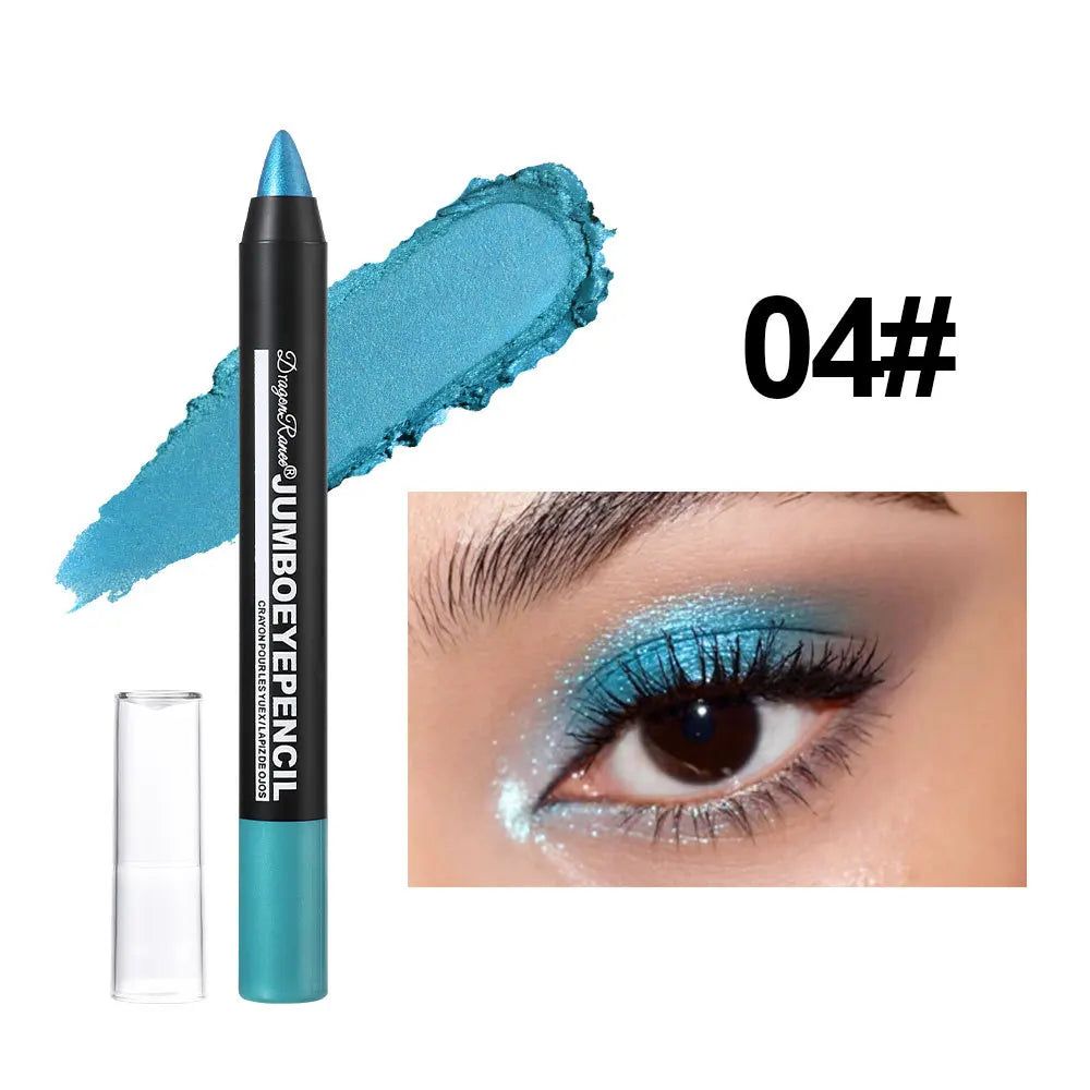 Smoky Dark Green Eyeshadow Pencil Stick Waterproof Pearlescent 12 Colors Metallic Glitter Eye Shadow Highlighter Pen Makeup Tool-Smoky Dark Green Eyeshadow Pencil Stick Waterproof Pearlescent 12 Colors Metallic Glitter Eye Shadow Highlighter Pen Makeup Tool