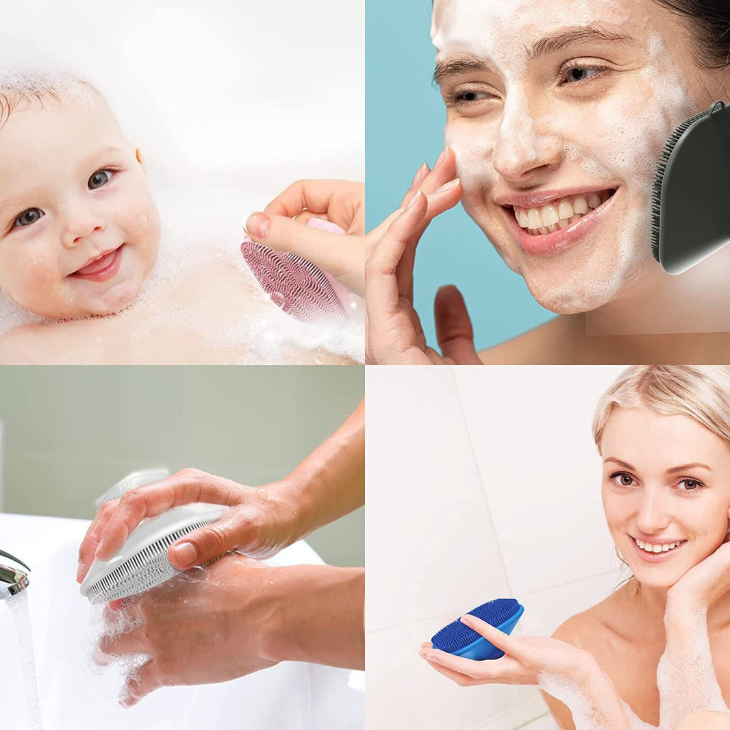 Silicone Face Scrubber-Facial Cleansing Brush Manual Waterproof Cleansing Skin Care Face Brushes for Cleansing and Exfoliating-Silicone Face Scrubber-Facial Cleansing Brush Manual Waterproof Cleansing Skin Care Face Brushes for Cleansing and Exfoliating