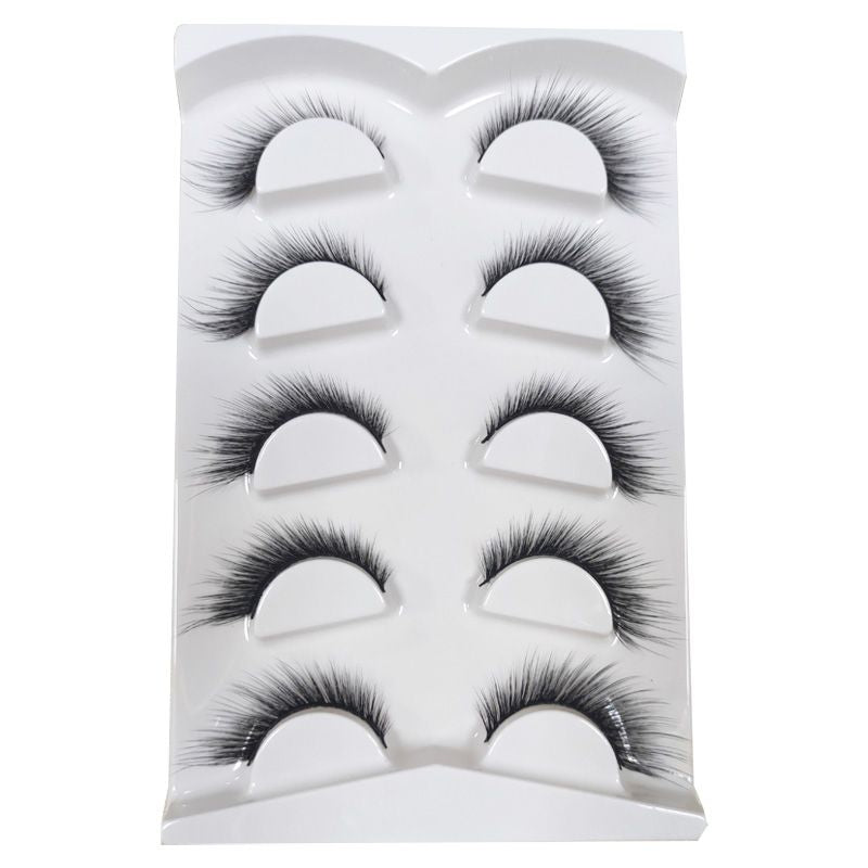 New 5Pairs High Quality Faux Eyelashes Handmade 3D Winged Natural Long Lashes Soft Cat Eye Fake Eyelash For Eye Makeup Wholesale-New 5Pairs High Quality Faux Eyelashes Handmade 3D Winged Natural Long Lashes Soft Cat Eye Fake Eyelash For Eye Makeup Wholesale