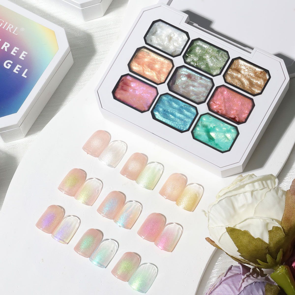 Limegirl Gradient Painting Gel, 9 Bright Colors Ombre GelNail Polish for Pigment Pat Nails Nails French ManicureSoak Off UV Set-Limegirl Gradient Painting Gel, 9 Bright Colors Ombre GelNail Polish for Pigment Pat Nails Nails French ManicureSoak Off UV Set