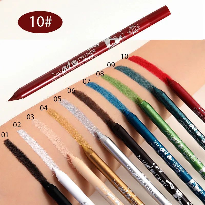 Waterproof Eyeliner Long Lasting Pencil Colourful Pigment Blue Black White Color Gel Eye Liner Pen Makeup Eye Beauty Cosmetics-Waterproof Eyeliner Long Lasting Pencil Colourful Pigment Blue Black White Color Gel Eye Liner Pen Makeup Eye Beauty Cosmetics