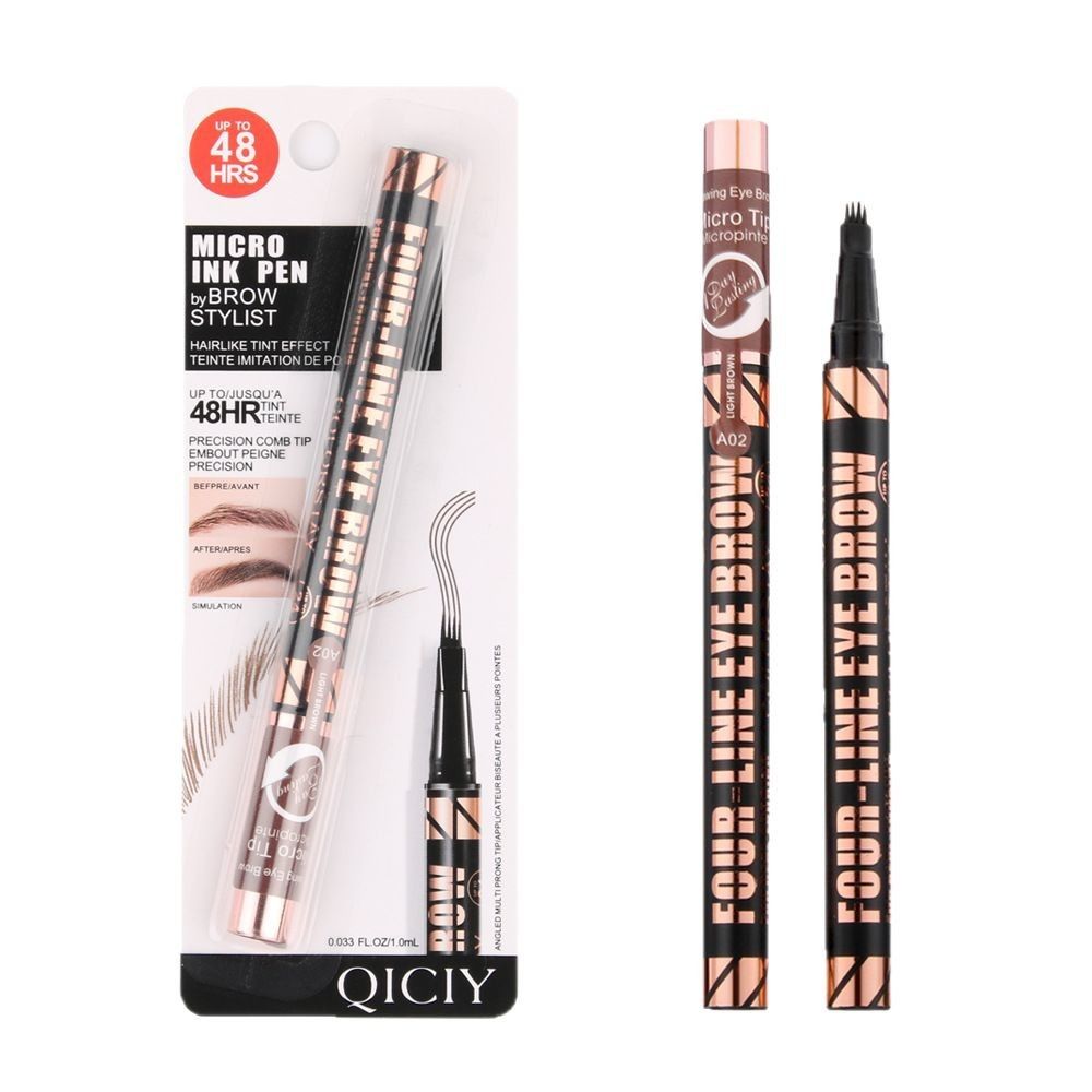 3 Colors Quad Wild Eyebrow Eyebrow Pencil Waterproof Non-Halogenating Extremely Fine Liquid Water Eyebrow Pencil-3 Colors Quad Wild Eyebrow Eyebrow Pencil Waterproof Non-Halogenating Extremely Fine Liquid Water Eyebrow Pencil