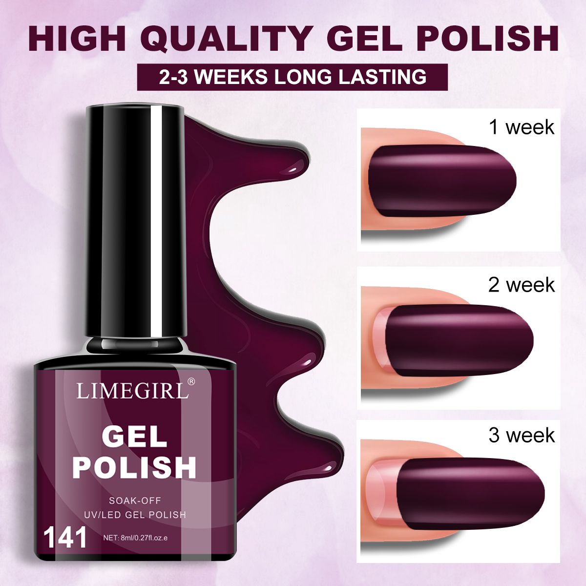 LIMEGIRL 6pcs Gel Polish Set 6 Vibrant Colors UV Gel NailPolish Red Blue Green Hema TMPTA TPO 3-free AllSeasons NailGel for Christmas Gift Women Girls-LIMEGIRL 6pcs Gel Polish Set 6 Vibrant Colors UV Gel NailPolish Red Blue Green Hema TMPTA TPO 3-free AllSeasons NailGel for Christmas Gift Women Girls