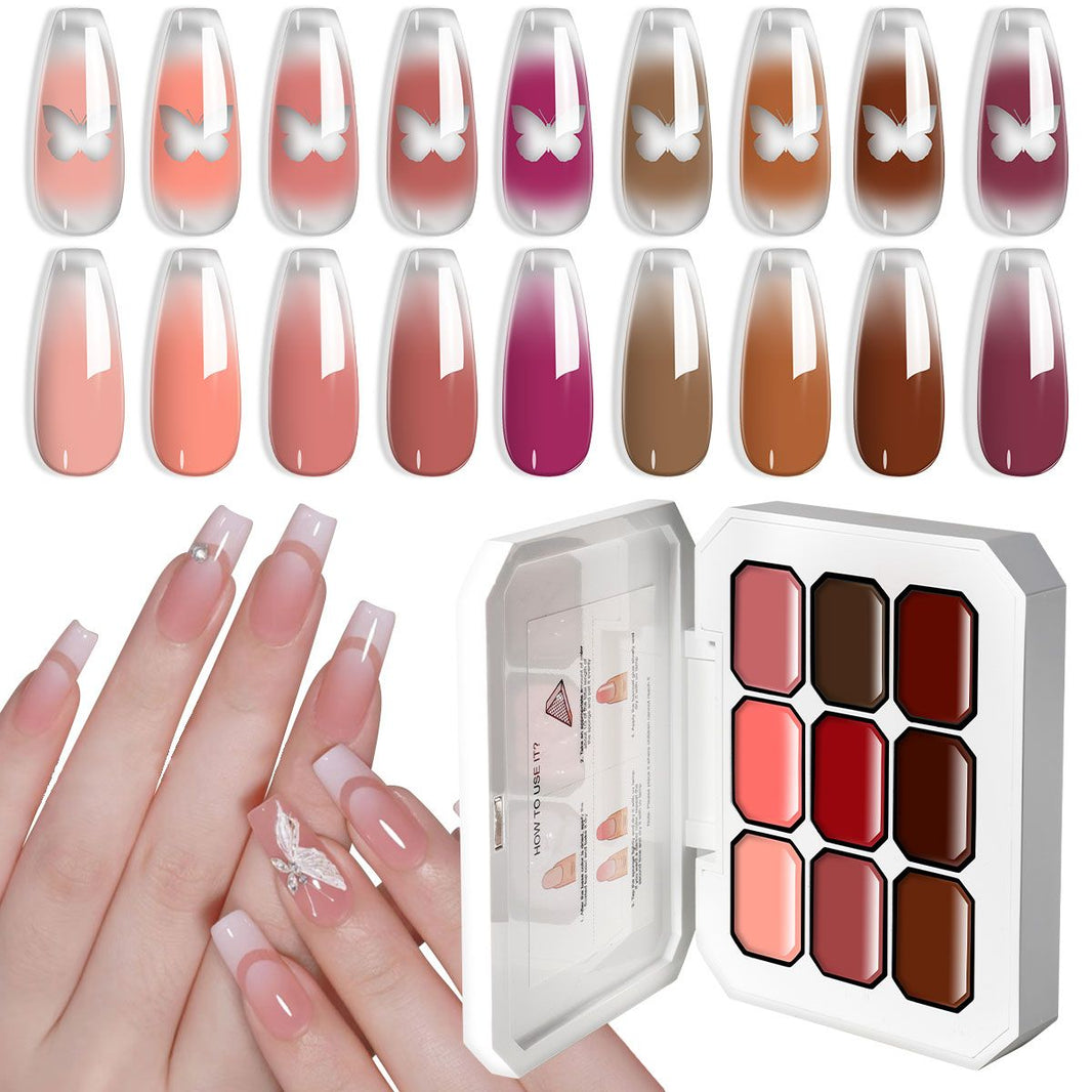 Limegirl Gradient Painting Gel, 9 Bright Colors Ombre GelNail Polish for Pigment Pat Nails Nails French ManicureSoak Off UV Set-Limegirl Gradient Painting Gel, 9 Bright Colors Ombre GelNail Polish for Pigment Pat Nails Nails French ManicureSoak Off UV Set