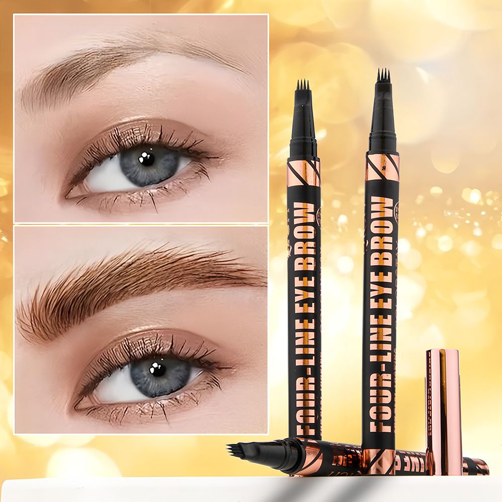 3 Colors Quad Wild Eyebrow Eyebrow Pencil Waterproof Non-Halogenating Extremely Fine Liquid Water Eyebrow Pencil-3 Colors Quad Wild Eyebrow Eyebrow Pencil Waterproof Non-Halogenating Extremely Fine Liquid Water Eyebrow Pencil