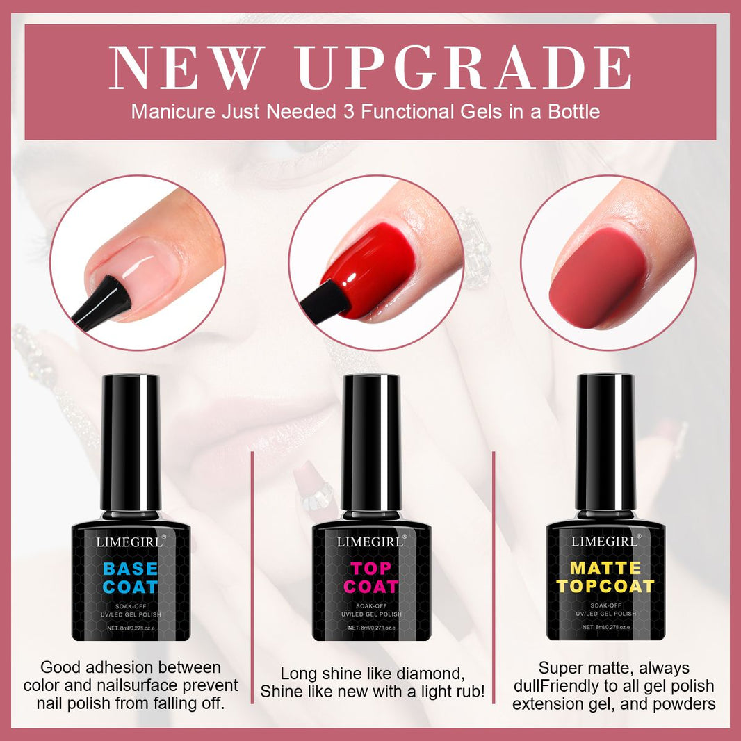 LIMEGIRL Gel Nail Polish Set 6 Color Set with UV Nail Light and Nail Tools, Soaking Nail Set, for Beginners DIY Nail Set-LIMEGIRL Gel Nail Polish Set 6 Color Set with UV Nail Light and Nail Tools, Soaking Nail Set, for Beginners DIY Nail Set