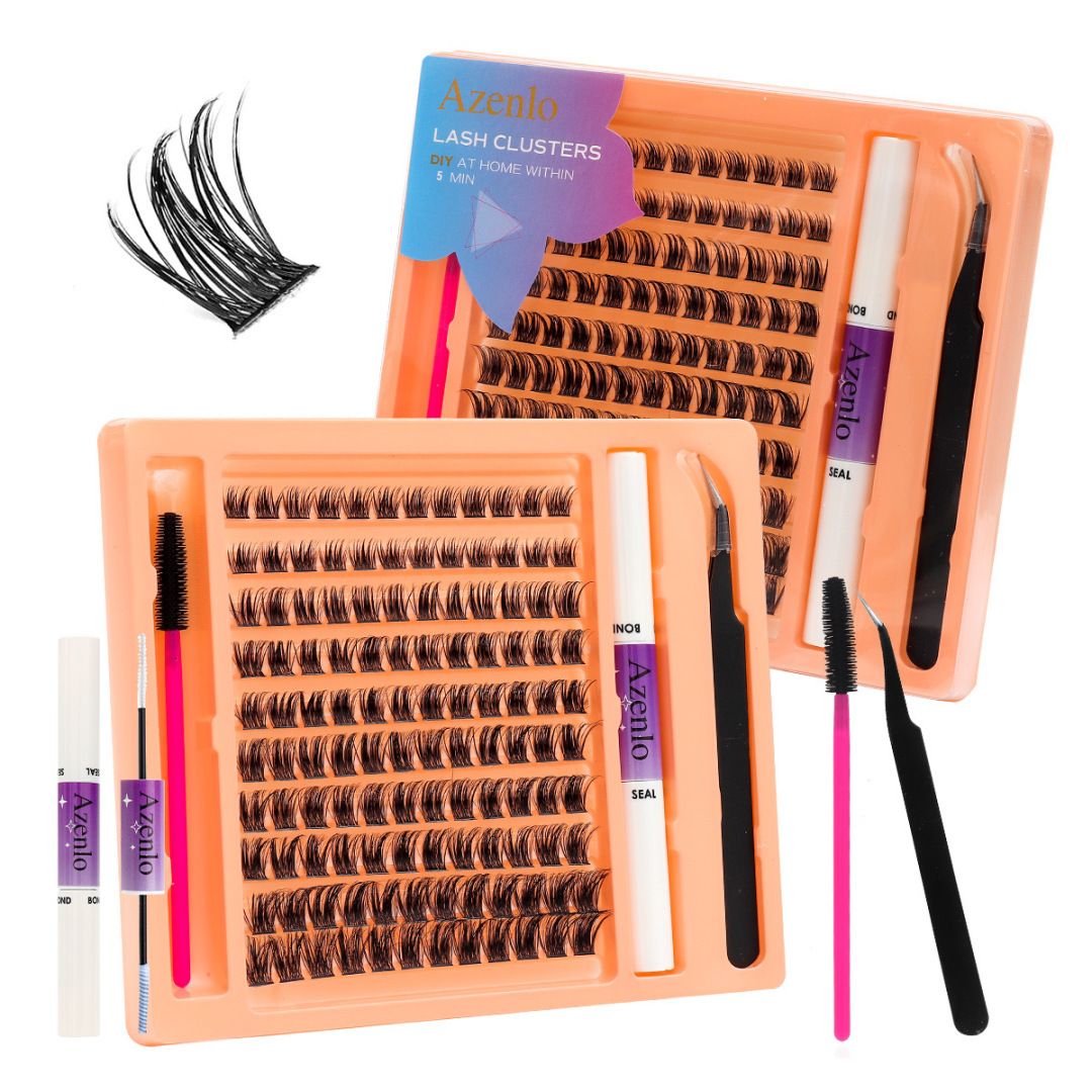 2026 Fairy Tale False Eyelashes -  Azenlo Beginner's DIY Eyelash Extension Kit, 120 Clusters Of Large-capacity False Eyelashes, Includes Glue, Tweezers, and a Complete Tool Set-2026 Fairy Tale False Eyelashes -  Azenlo Beginner's DIY Eyelash Extension Kit, 120 Clusters Of Large-capacity False Eyelashes, Includes Glue, Tweezers, and a Complete Tool Set