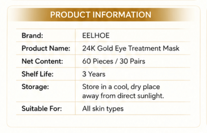 24K Gold Collagen Eye Masks, 60PCS Under Eye Patches with Hyaluronic Acid, for Dark Circles & Puffiness-24K Gold Collagen Eye Masks, 60PCS Under Eye Patches with Hyaluronic Acid, for Dark Circles & Puffiness