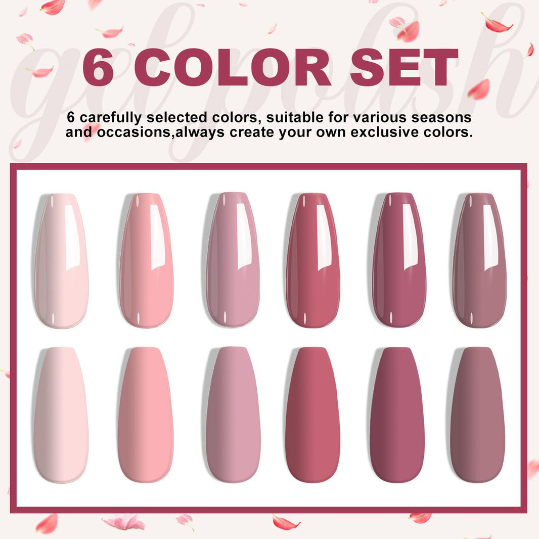 LIMEGIRL 6pcs Gel Polish Set 6 Vibrant Colors UV Gel NailPolish Red Blue Green Hema TMPTA TPO 3-free AllSeasons NailGel for Christmas Gift Women Girls-LIMEGIRL 6pcs Gel Polish Set 6 Vibrant Colors UV Gel NailPolish Red Blue Green Hema TMPTA TPO 3-free AllSeasons NailGel for Christmas Gift Women Girls
