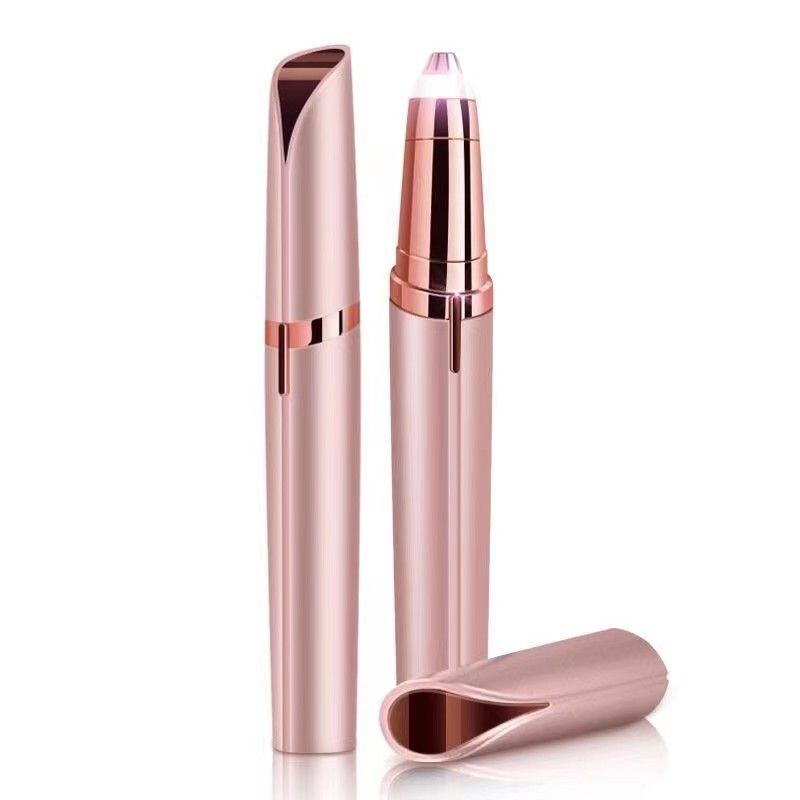 Rechargeable Eyebrow Hair Remover - Painless USB Electric Trimmer with LED Light-Rechargeable Eyebrow Hair Remover - Painless USB Electric Trimmer with LED Light