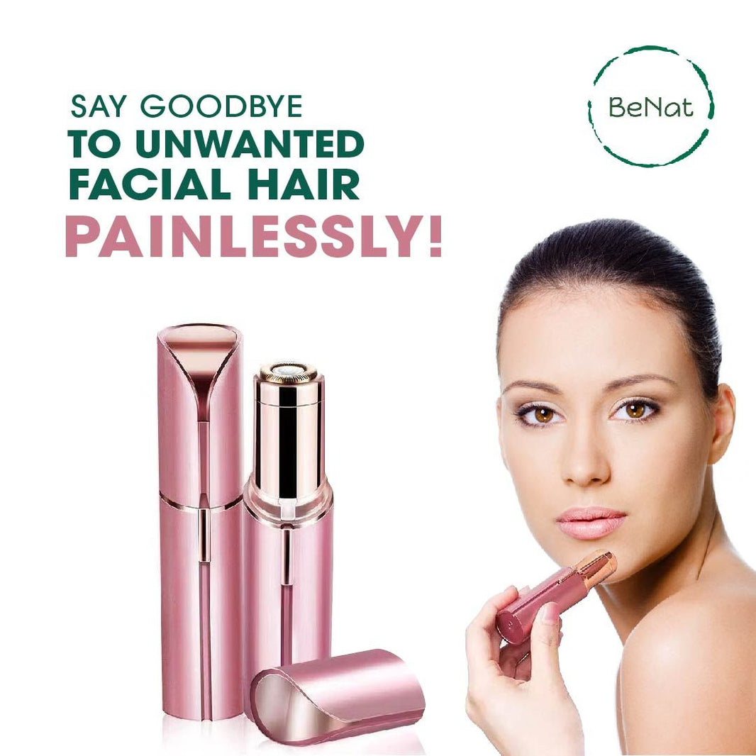 Set of 2. Rechargeable Facial & Eyebrow Hair Remover Set for Women, Painless Electric Trimmer with LED Light-Set of 2. Rechargeable Facial & Eyebrow Hair Remover Set for Women, Painless Electric Trimmer with LED Light