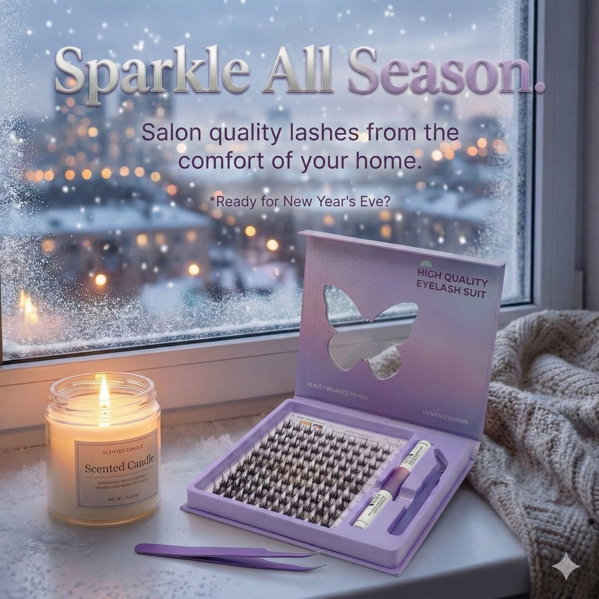 AYCUE Holiday Glam Christmas Special Edition High-Quality Eyelash Suit Subtle Natural Soft Finish Clean Band DIY Fluffy Lash Extension for Festive Looks-AYCUE Holiday Glam Christmas Special Edition High-Quality Eyelash Suit Subtle Natural Soft Finish Clean Band DIY Fluffy Lash Extension for Festive Looks