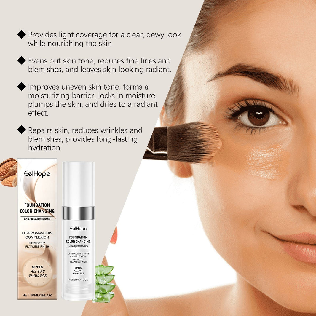 Eelhope Warm Change Concealer Foundation Naturally Moisturizes Face With A Light And Long-Lasting Moisturizing Foundation-Eelhope Warm Change Concealer Foundation Naturally Moisturizes Face With A Light And Long-Lasting Moisturizing Foundation