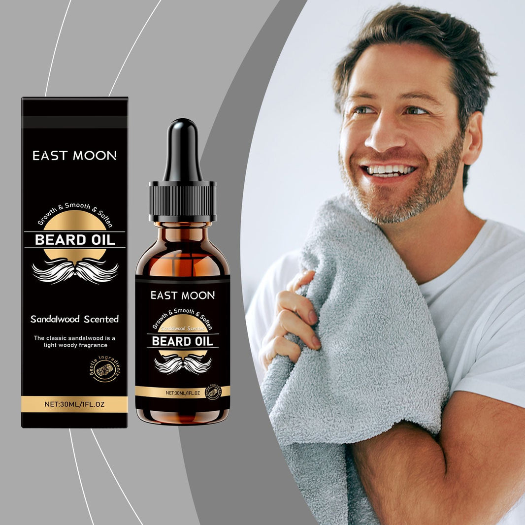 East Moon Men's Beard Care Essential Oil Sandalwood Gentle Nourishing Moisturizing Refreshing Care Beard Essential Oil-East Moon Men's Beard Care Essential Oil Sandalwood Gentle Nourishing Moisturizing Refreshing Care Beard Essential Oil
