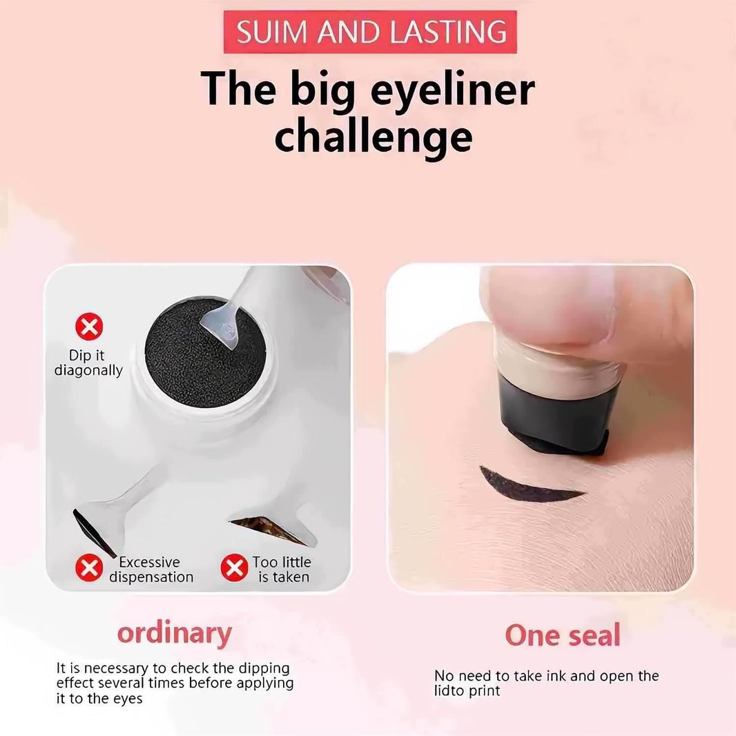 Winged Eyeliner Stamp Pen Dual Head Rotating Design, Quick-Dry, Long-Lasting, Smudge-Proof for Easy Cat Eye (1#/Black)-Winged Eyeliner Stamp Pen Dual Head Rotating Design, Quick-Dry, Long-Lasting, Smudge-Proof for Easy Cat Eye (1#/Black)