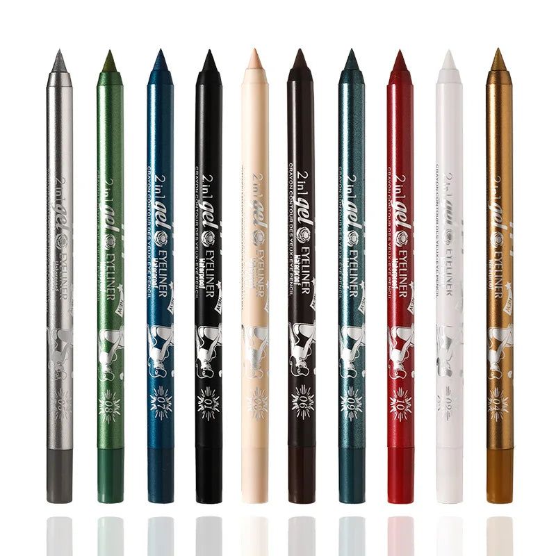 Waterproof Eyeliner Long Lasting Pencil Colourful Pigment Blue Black White Color Gel Eye Liner Pen Makeup Eye Beauty Cosmetics-Waterproof Eyeliner Long Lasting Pencil Colourful Pigment Blue Black White Color Gel Eye Liner Pen Makeup Eye Beauty Cosmetics