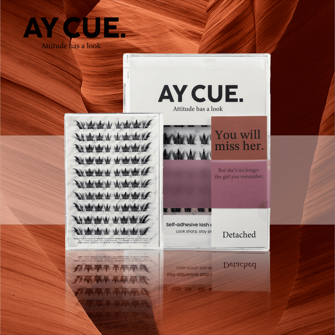 AYCUE #YOU WILL MISS HER# Self-adhesive Lash Clusters C Curl 10-14mm 80Clusters Glue-free Eyelashes Extensions for Natural Look Easy Application-AYCUE #YOU WILL MISS HER# Self-adhesive Lash Clusters C Curl 10-14mm 80Clusters Glue-free Eyelashes Extensions for Natural Look Easy Application