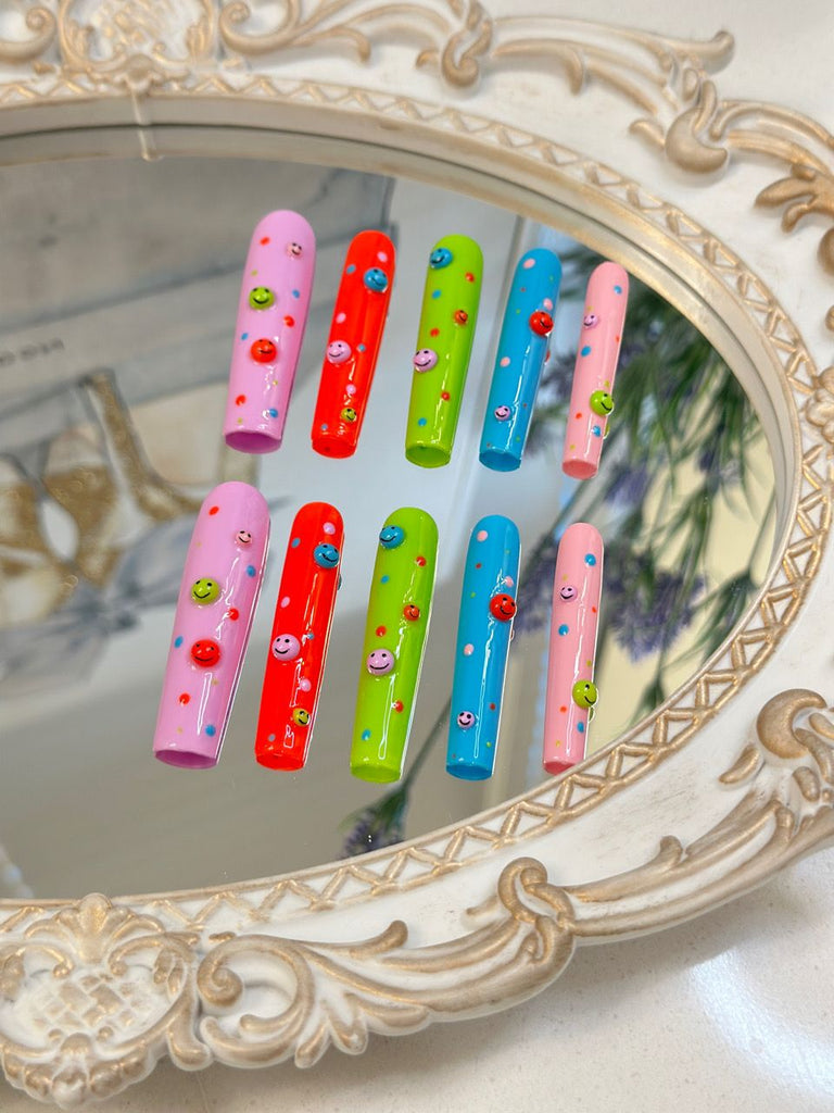2026 Gothic Charm Finely Crafted Wearable Nails - Valentine's Day Long Square Press-on Fake Nail Set. Handmade Fake Nail Plates