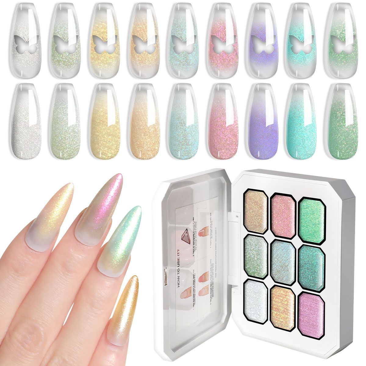 Limegirl Gradient Painting Gel, 9 Bright Colors Ombre GelNail Polish for Pigment Pat Nails Nails French ManicureSoak Off UV Set-Limegirl Gradient Painting Gel, 9 Bright Colors Ombre GelNail Polish for Pigment Pat Nails Nails French ManicureSoak Off UV Set