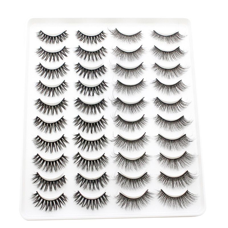 20 Pairs Mink Lashes Natural False Eyelashes Dramatic Volume Fake Lashes Soft Thick Long Eyelashes Wispy Makeup Extension 2022-20 Pairs Mink Lashes Natural False Eyelashes Dramatic Volume Fake Lashes Soft Thick Long Eyelashes Wispy Makeup Extension 2022