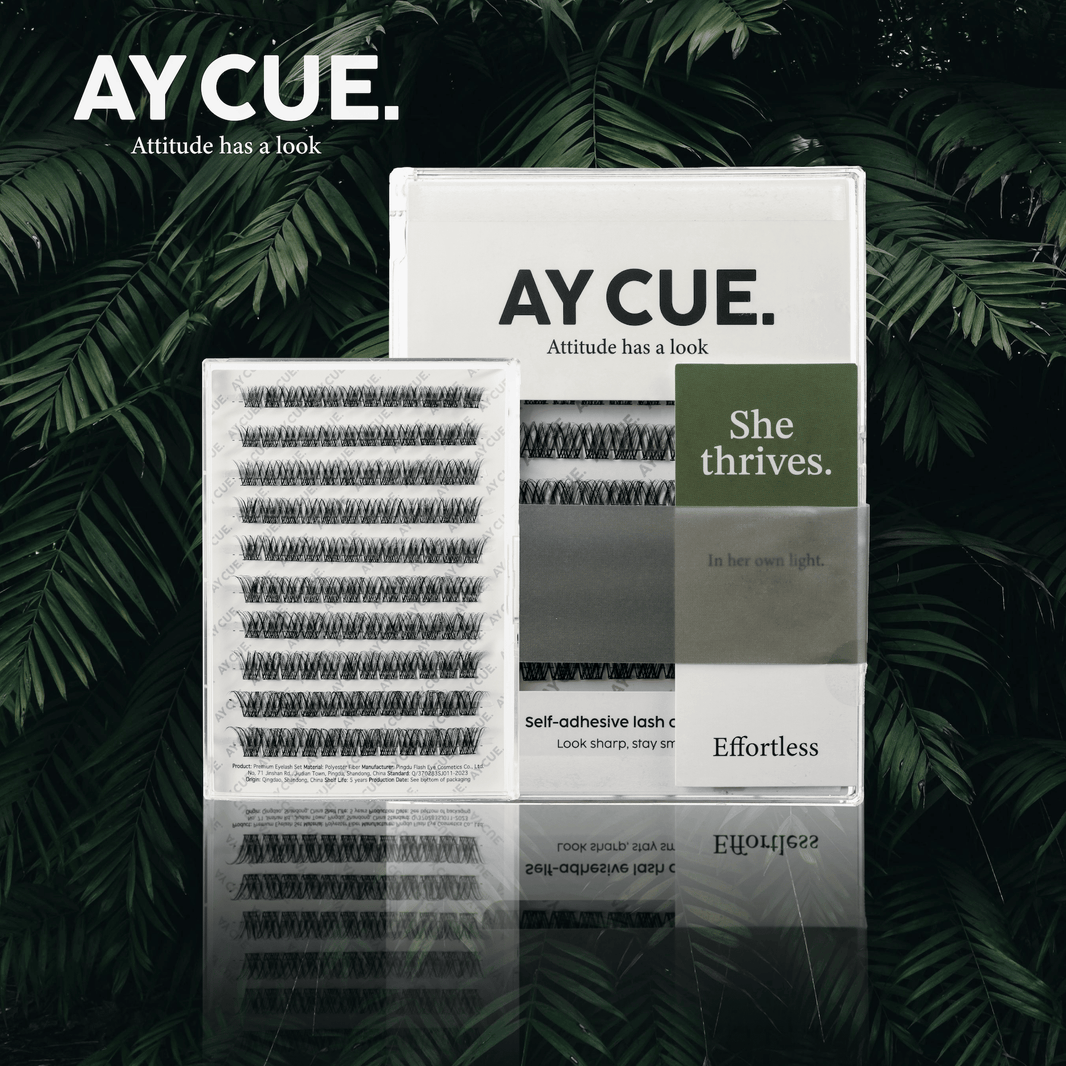 AYCUE #SHE THRIVES# Self-adhesive Lash Clusters C Curl 10-16mm 120 Clusters Glue-free Eyelashes Extensions for Natural Look Easy Application-AYCUE #SHE THRIVES# Self-adhesive Lash Clusters C Curl 10-16mm 120 Clusters Glue-free Eyelashes Extensions for Natural Look Easy Application