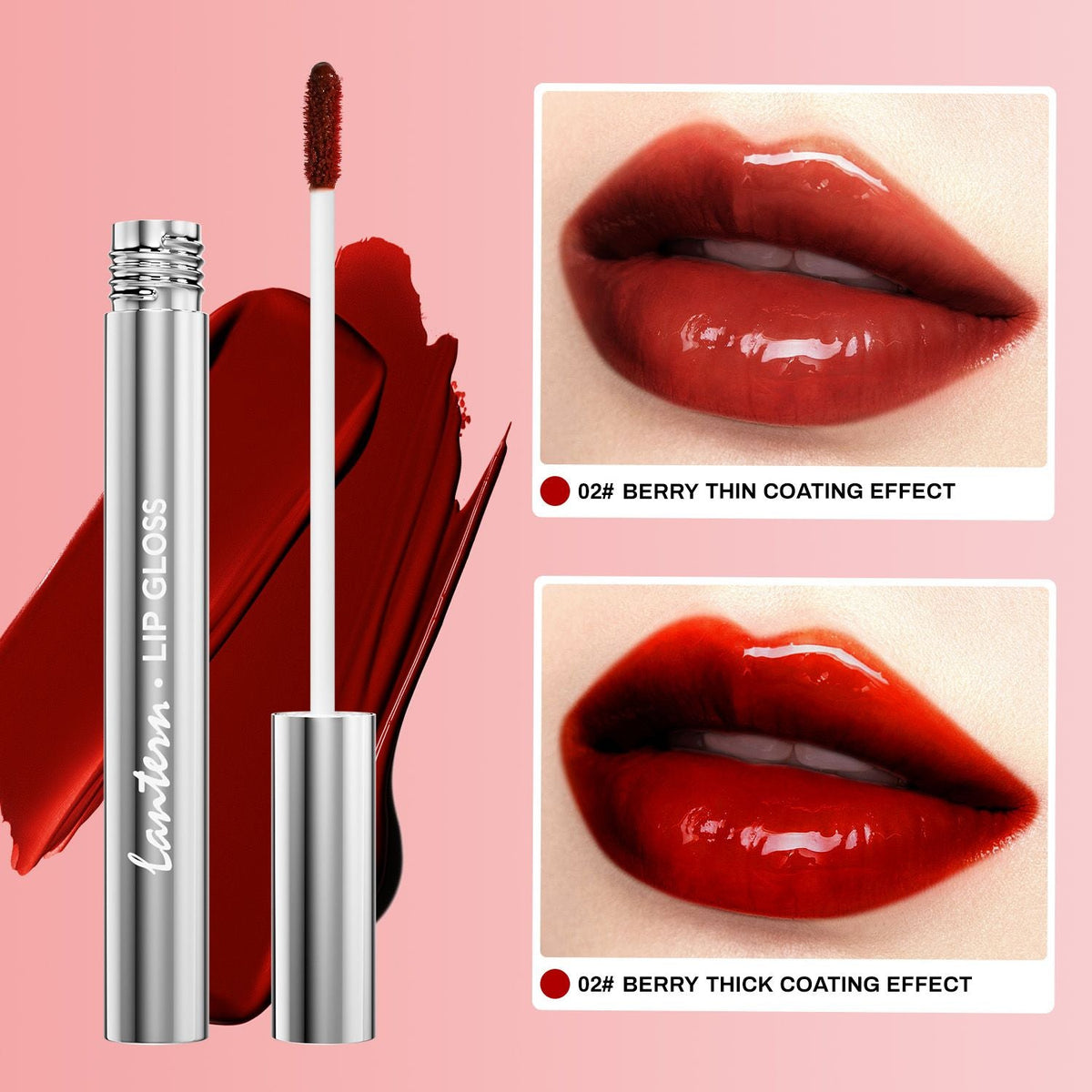 Long-Lasting Hydrating Lip Gloss, Moisturizing Non-Sticky Lip Tint with Hyaluronic Acid for Plumping Finish-Long-Lasting Hydrating Lip Gloss, Moisturizing Non-Sticky Lip Tint with Hyaluronic Acid for Plumping Finish