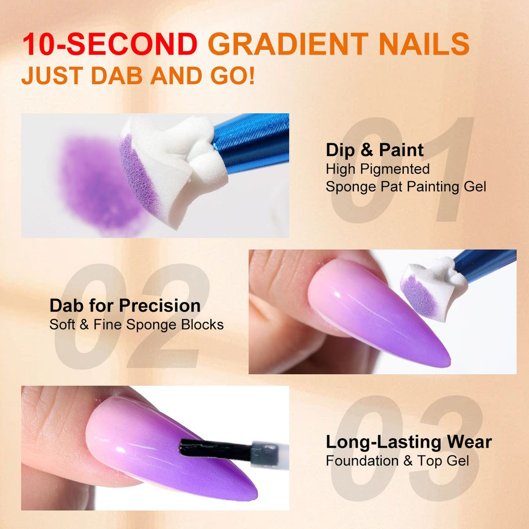 Limegirl Gradient Painting Gel, 9 Bright Colors Ombre GelNail Polish for Pigment Pat Nails Nails French ManicureSoak Off UV Set-Limegirl Gradient Painting Gel, 9 Bright Colors Ombre GelNail Polish for Pigment Pat Nails Nails French ManicureSoak Off UV Set