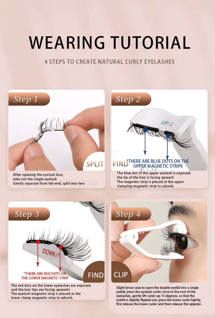 No Glue Soft Magnetic Clip On Eyelashes, Gentle Anime Doll Round Eye Reusable Lashes Cute Bright Baby Eye Makeup-No Glue Soft Magnetic Clip On Eyelashes, Gentle Anime Doll Round Eye Reusable Lashes Cute Bright Baby Eye Makeup