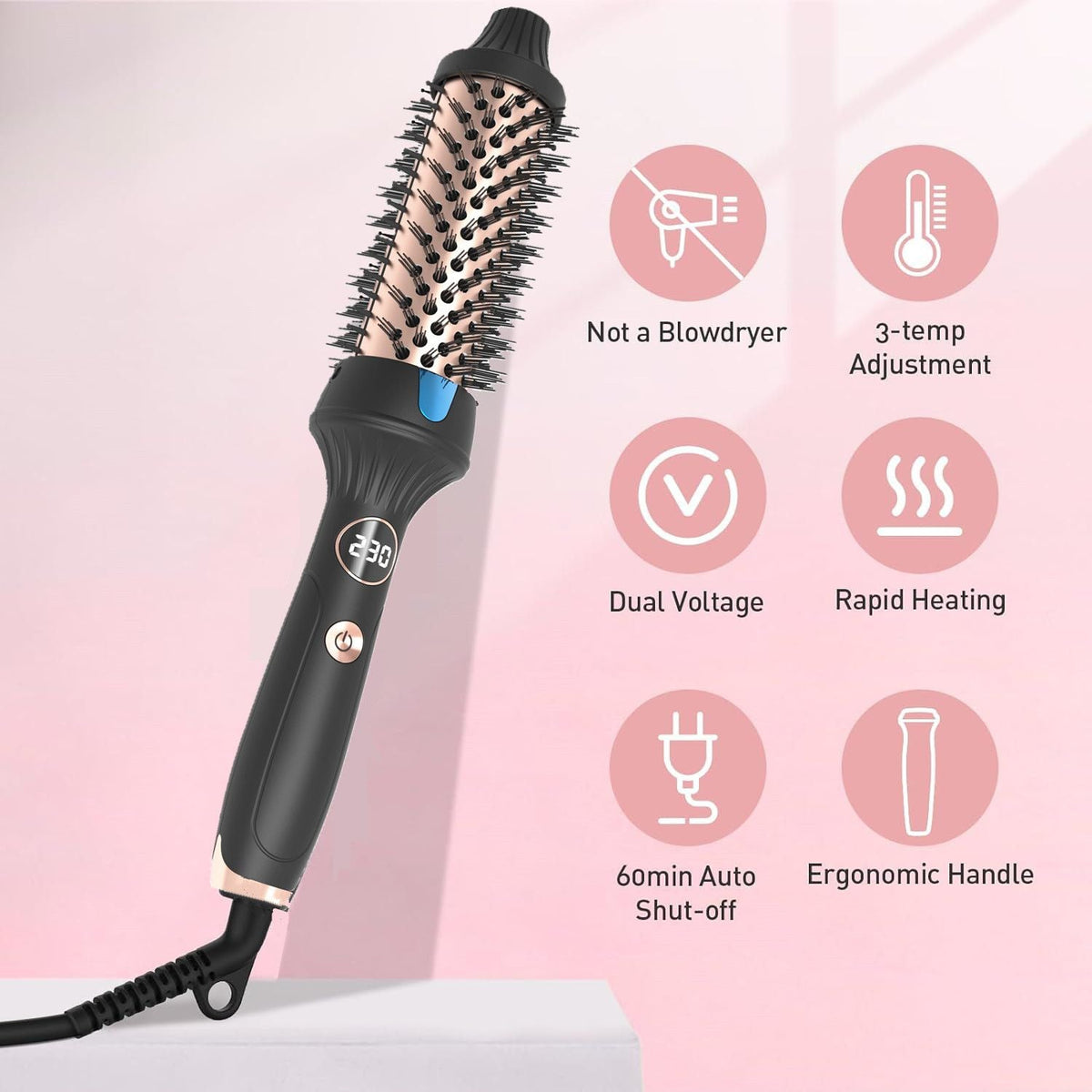 Thermal Brush Ceramic Hair Curler Comb 3 in 1 Thermal Curling Wand Double PTC Curling Brush Travel Hair Curler Combs Anti Scalding Curling Iron Ionic Hair Curler Straightener-Thermal Brush Ceramic Hair Curler Comb 3 in 1 Thermal Curling Wand Double PTC Curling Brush Travel Hair Curler Combs Anti Scalding Curling Iron Ionic Hair Curler Straightener