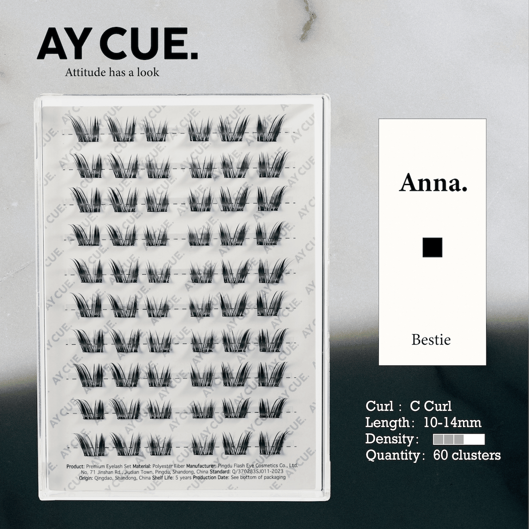 AYCUE #ANNA# Self-adhesive Lash Clusters C Curl 10-14mm 60 Clusters Glue-free Eyelashes Extensions for Natural Look Easy Application Lightweight & Reusable Cosmetic-AYCUE #ANNA# Self-adhesive Lash Clusters C Curl 10-14mm 60 Clusters Glue-free Eyelashes Extensions for Natural Look Easy Application Lightweight & Reusable Cosmetic