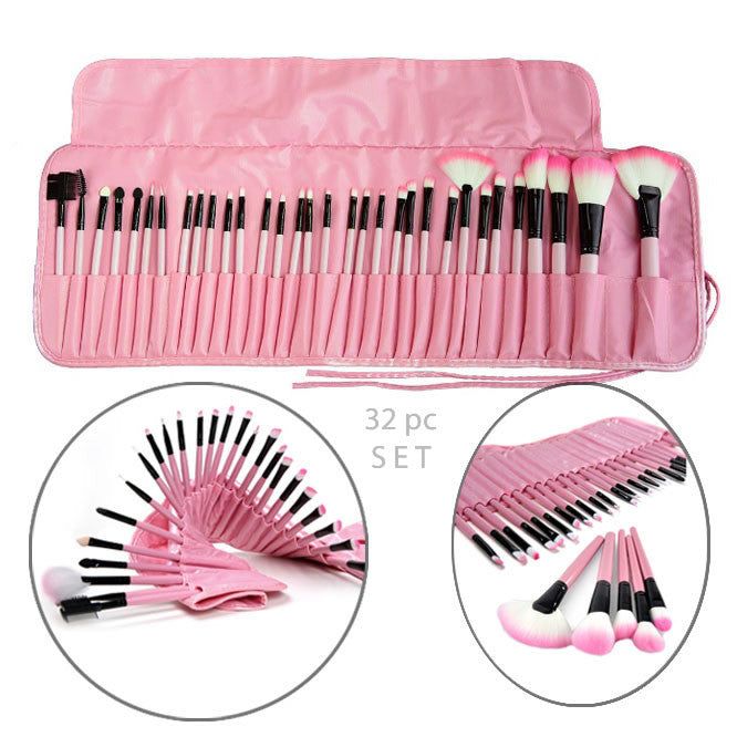 Sculptor 32 Piece High Quality Wooden Makeup Brush Set-Sculptor 32 Piece High Quality Wooden Makeup Brush Set