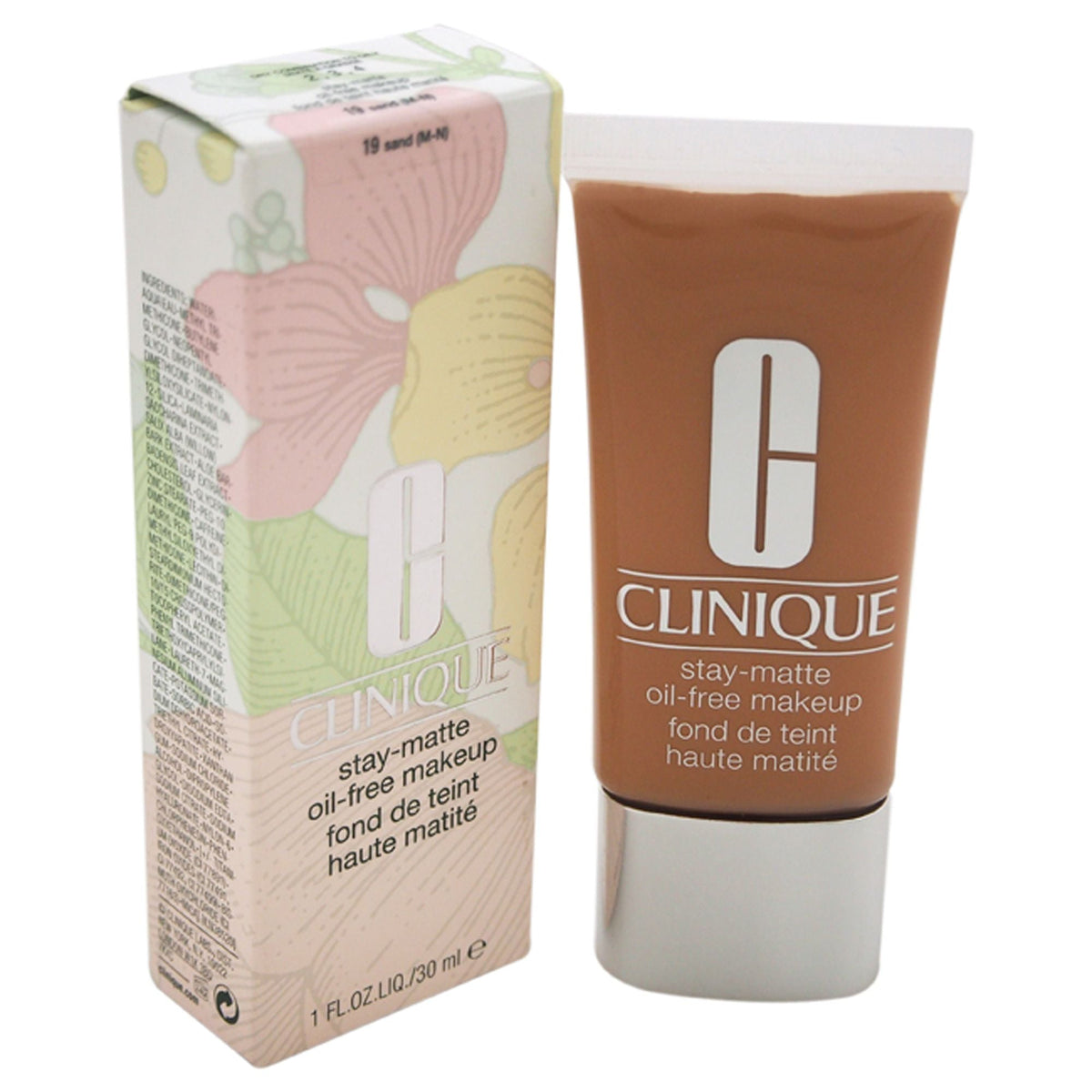Stay-Matte Oil-Free Makeup - 19 Sand (M-N) - Dry Combination To Oily by Clinique for Women - 1 oz Makeup-Stay-Matte Oil-Free Makeup - 19 Sand (M-N) - Dry Combination To Oily by Clinique for Women - 1 oz Makeup