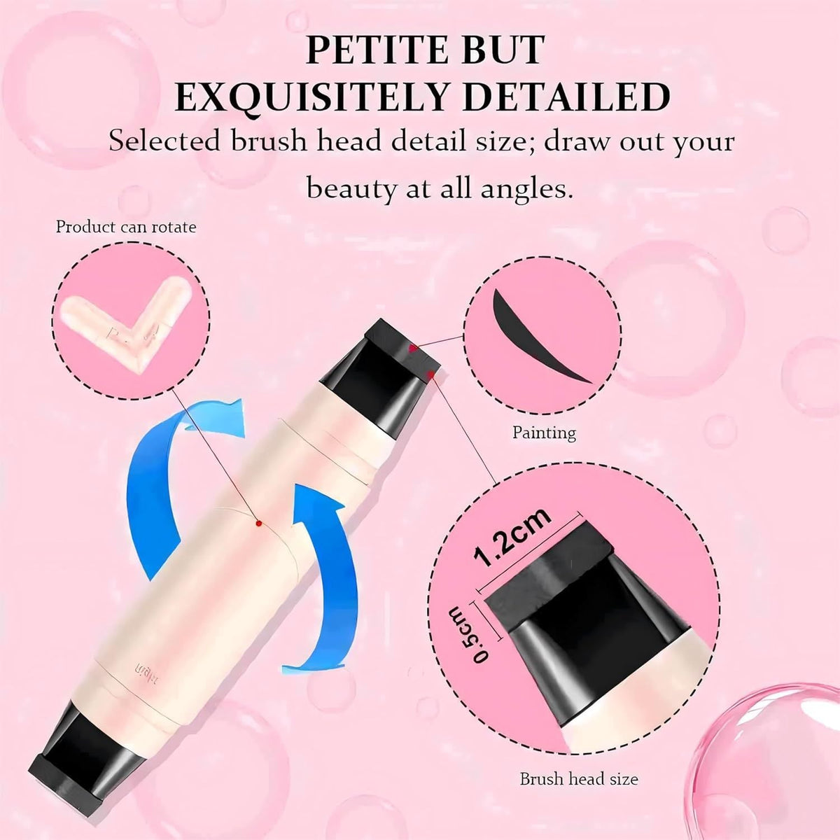 Winged Eyeliner Stamp Pen Dual Head Rotating Design, Quick-Dry, Long-Lasting, Smudge-Proof for Easy Cat Eye (1#/Black)-Winged Eyeliner Stamp Pen Dual Head Rotating Design, Quick-Dry, Long-Lasting, Smudge-Proof for Easy Cat Eye (1#/Black)