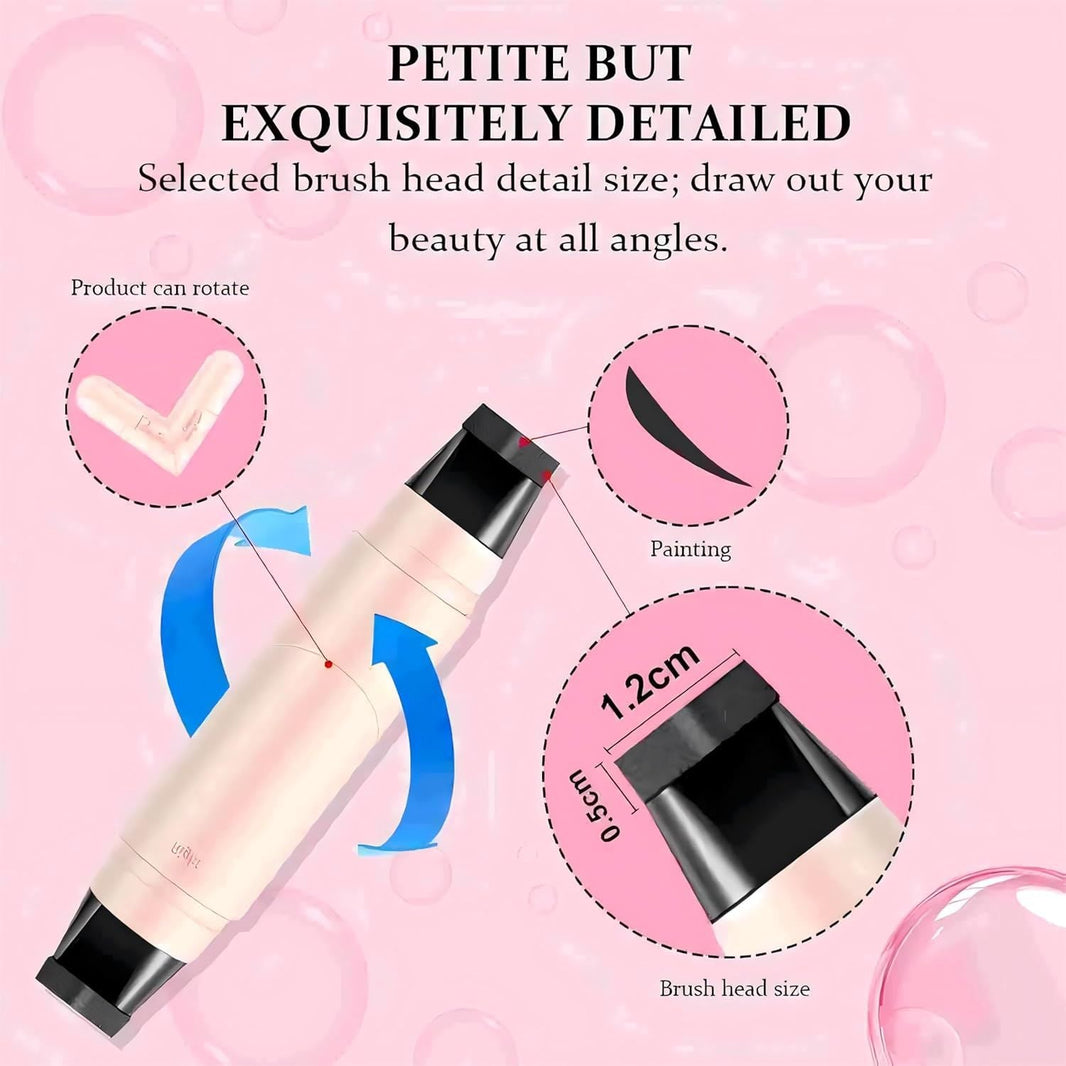 Winged Eyeliner Stamp Pen Dual Head Rotating Design, Quick-Dry, Long-Lasting, Smudge-Proof for Easy Cat Eye (1#/Black)-Winged Eyeliner Stamp Pen Dual Head Rotating Design, Quick-Dry, Long-Lasting, Smudge-Proof for Easy Cat Eye (1#/Black)