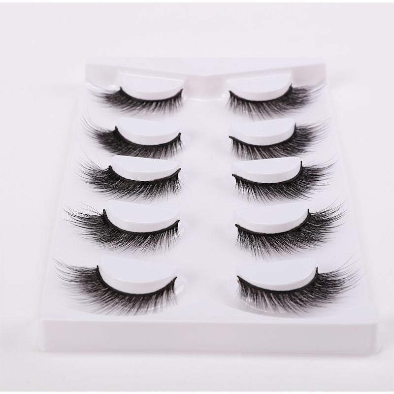 New 5Pairs High Quality Faux Eyelashes Handmade 3D Winged Natural Long Lashes Soft Cat Eye Fake Eyelash For Eye Makeup Wholesale-New 5Pairs High Quality Faux Eyelashes Handmade 3D Winged Natural Long Lashes Soft Cat Eye Fake Eyelash For Eye Makeup Wholesale