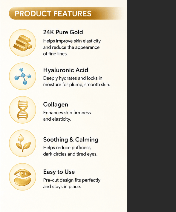 24K Gold Collagen Eye Masks, 60PCS Under Eye Patches with Hyaluronic Acid, for Dark Circles & Puffiness-24K Gold Collagen Eye Masks, 60PCS Under Eye Patches with Hyaluronic Acid, for Dark Circles & Puffiness