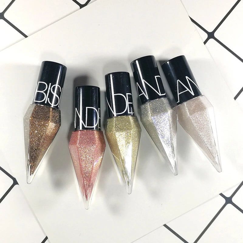 New Professional Shiny Eye Liners Cosmetics for Women Pigment Silver Rose Gold Color Liquid Glitter Eyeliner Cheap Makeup-New Professional Shiny Eye Liners Cosmetics for Women Pigment Silver Rose Gold Color Liquid Glitter Eyeliner Cheap Makeup
