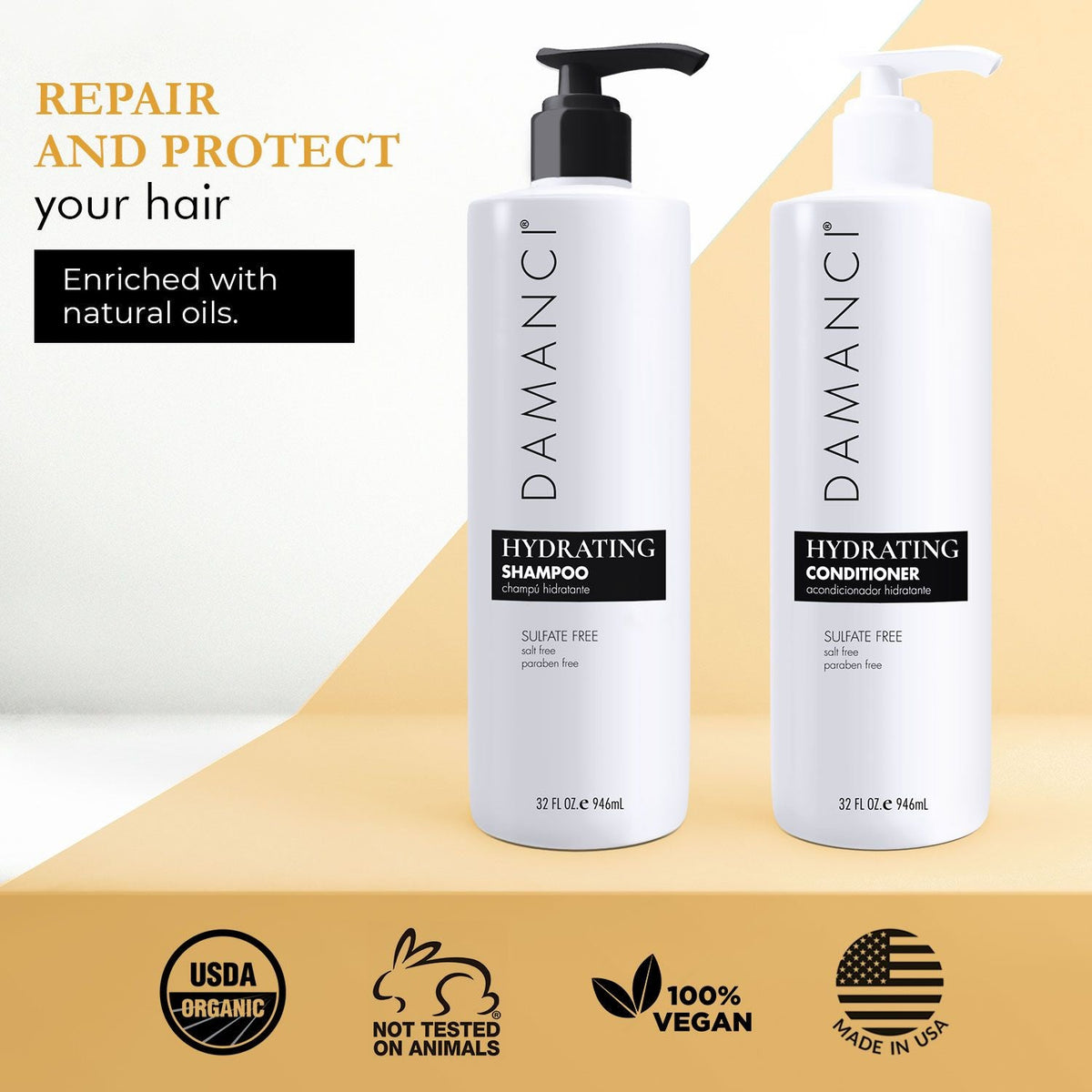 DAMANCI Hydrating Shampoo & Conditioner Duo-DAMANCI Hydrating Shampoo & Conditioner Duo