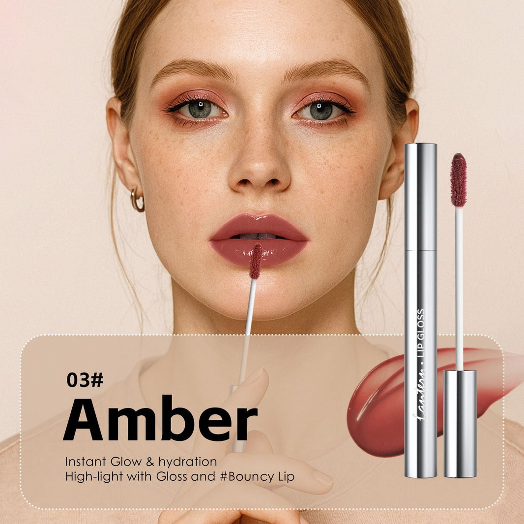 Long-Lasting Hydrating Lip Gloss, Moisturizing Non-Sticky Lip Tint with Hyaluronic Acid for Plumping Finish-Long-Lasting Hydrating Lip Gloss, Moisturizing Non-Sticky Lip Tint with Hyaluronic Acid for Plumping Finish